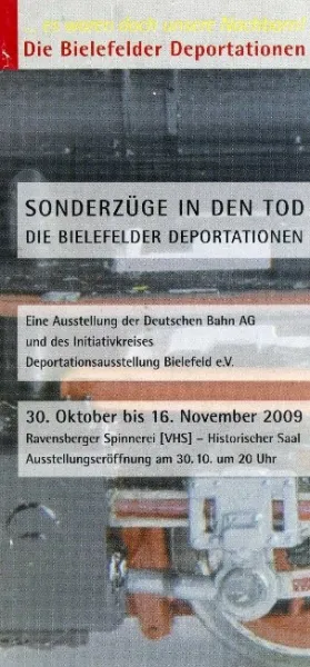 Die Bielefelder Deportationen - Ausstellung Seitenbanner